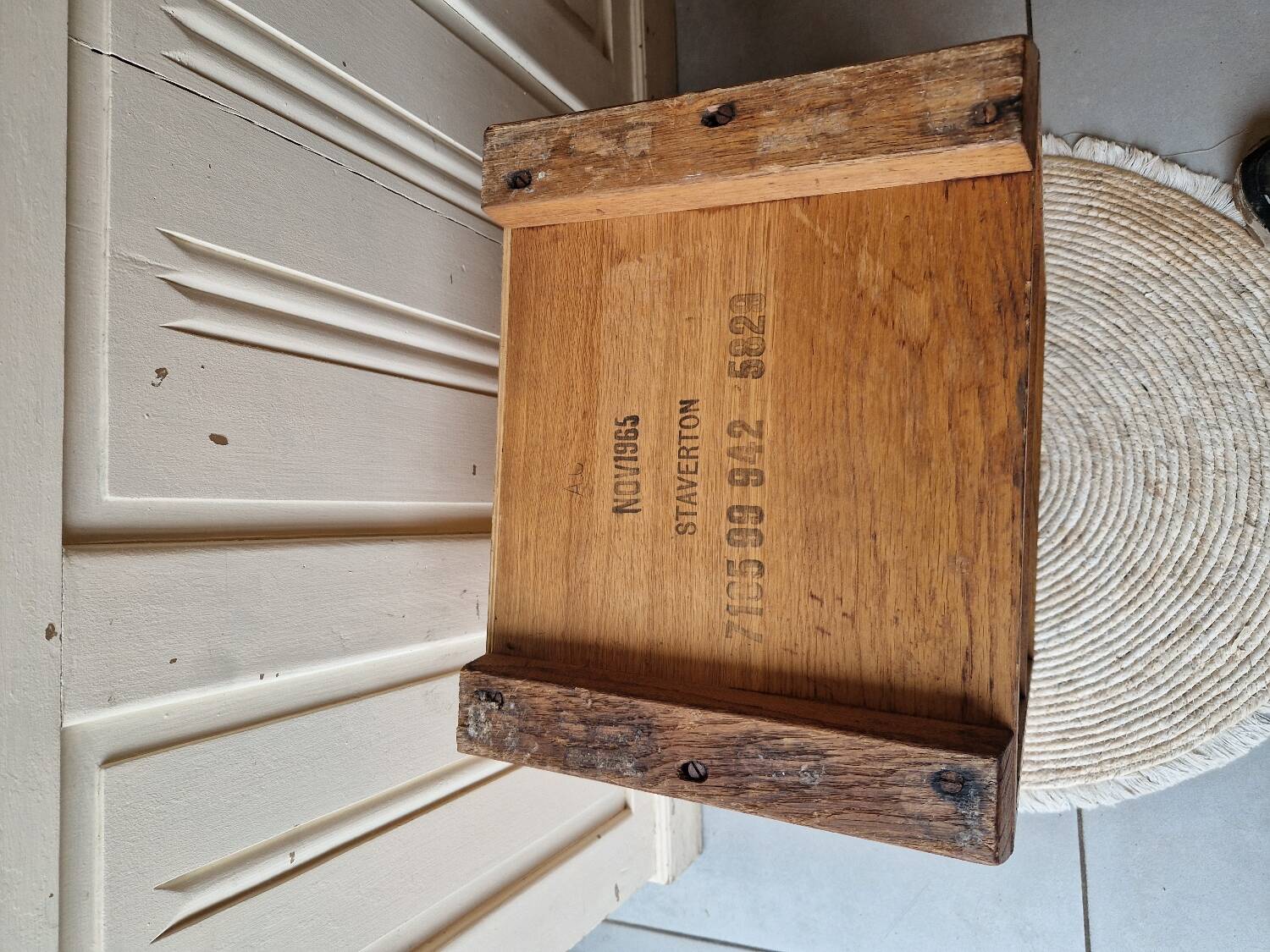 Mid-century oak bedside table 1965 by Raf Staverton