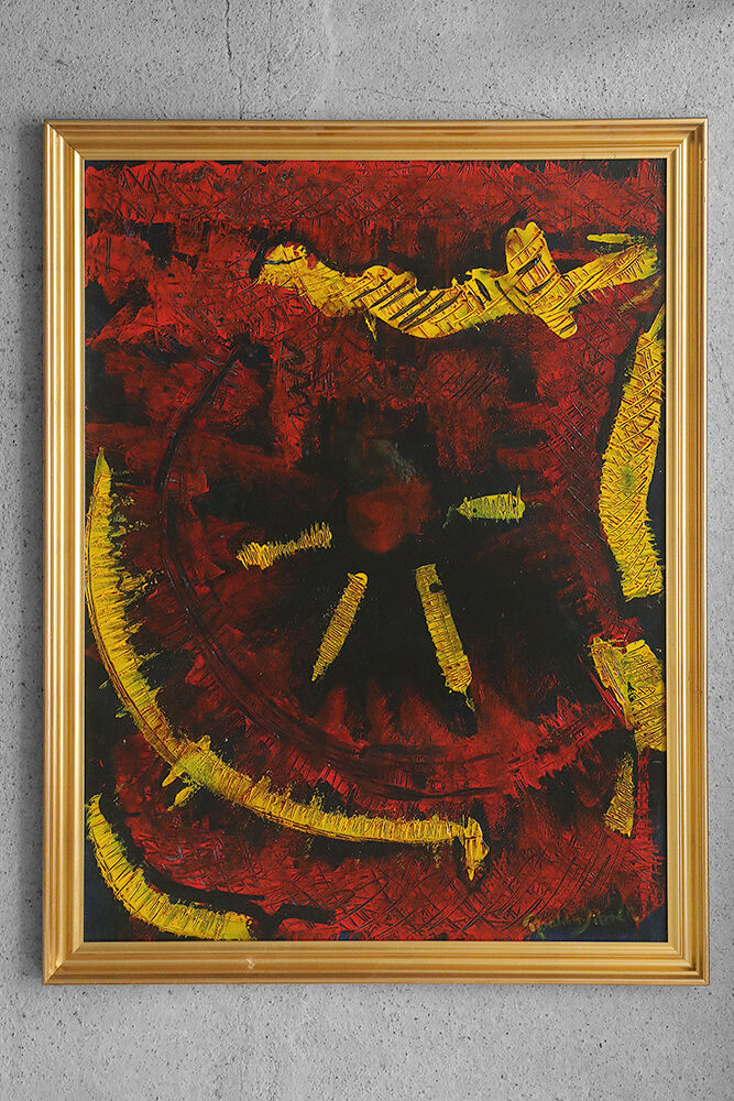 Roald Ditmer, Abstract Composition, oil paintings on canvas, 1999, framed