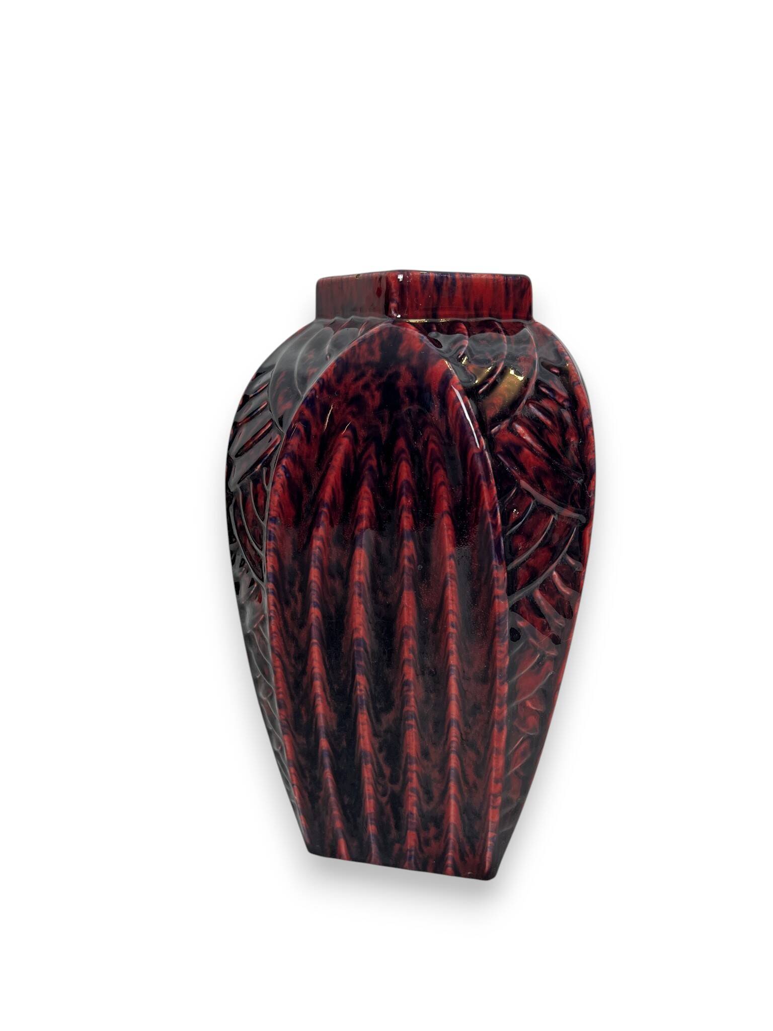 Art Deco, polychrome ceramic vase circa 1930