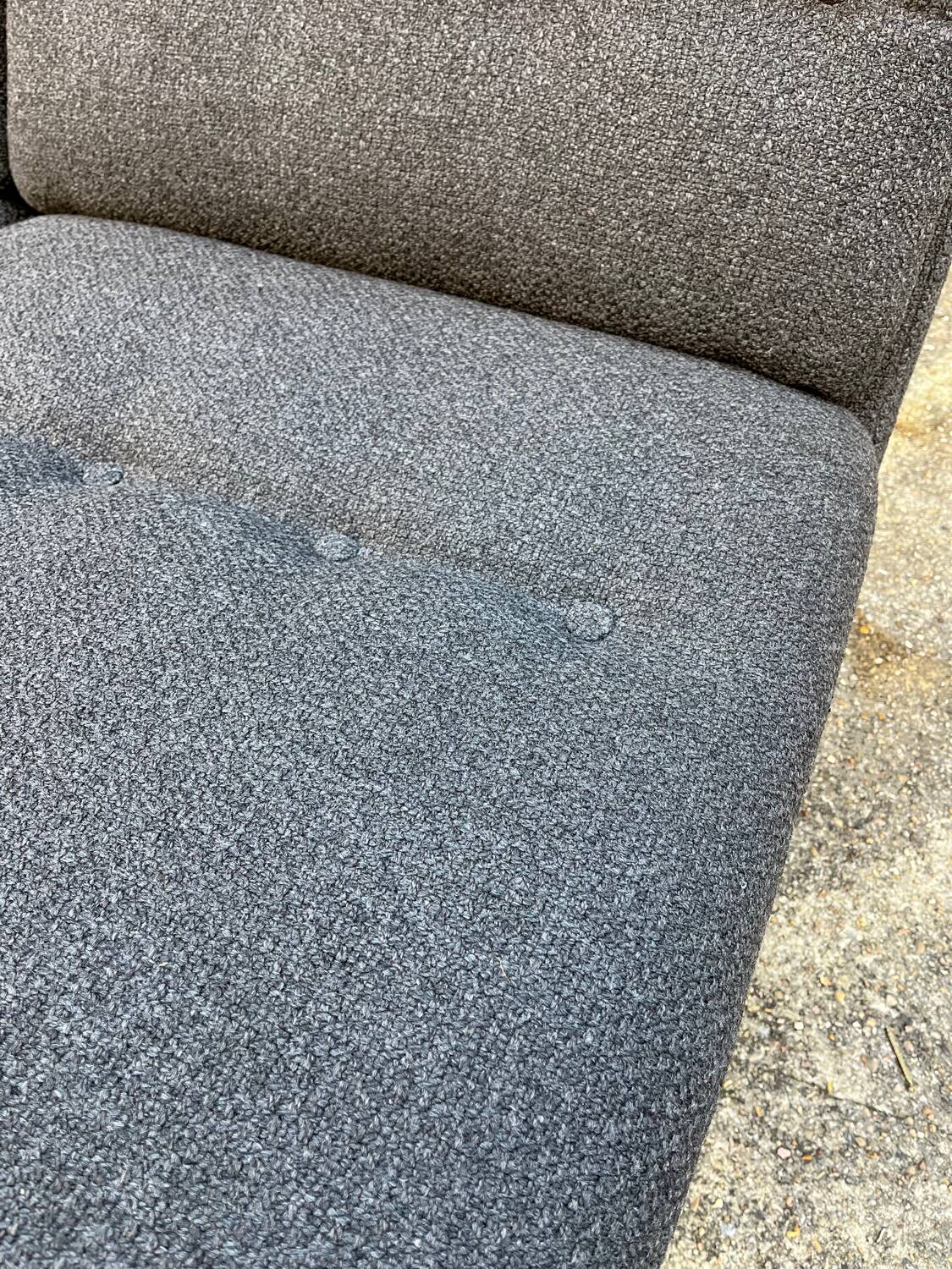 Anthracite and chrome 2-seater bench 70'