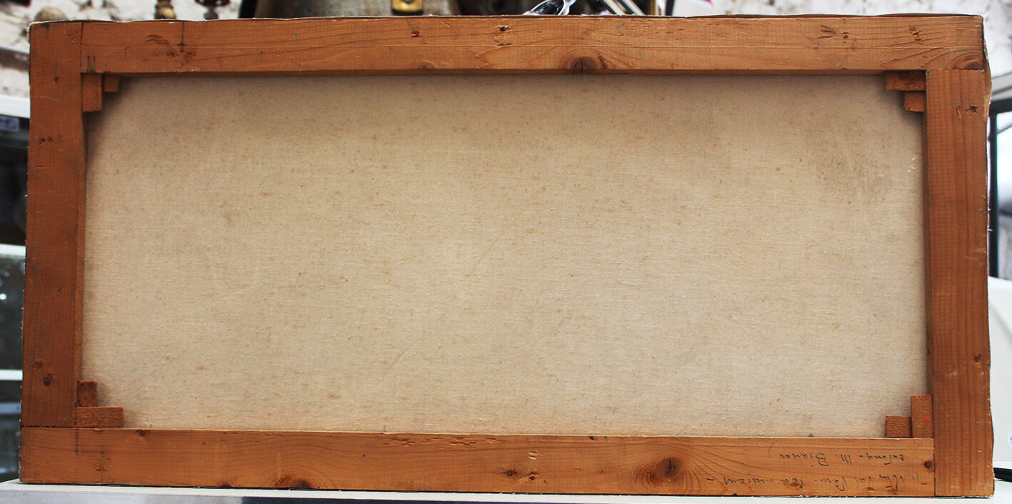 Painting bouquet old oil on canvas