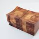 Bar chest in wood and brass marquetry signed Michel Lefèvre 1960
