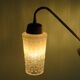 Scandinavian 3-arm chandelier, teak, brass and 1960 glass