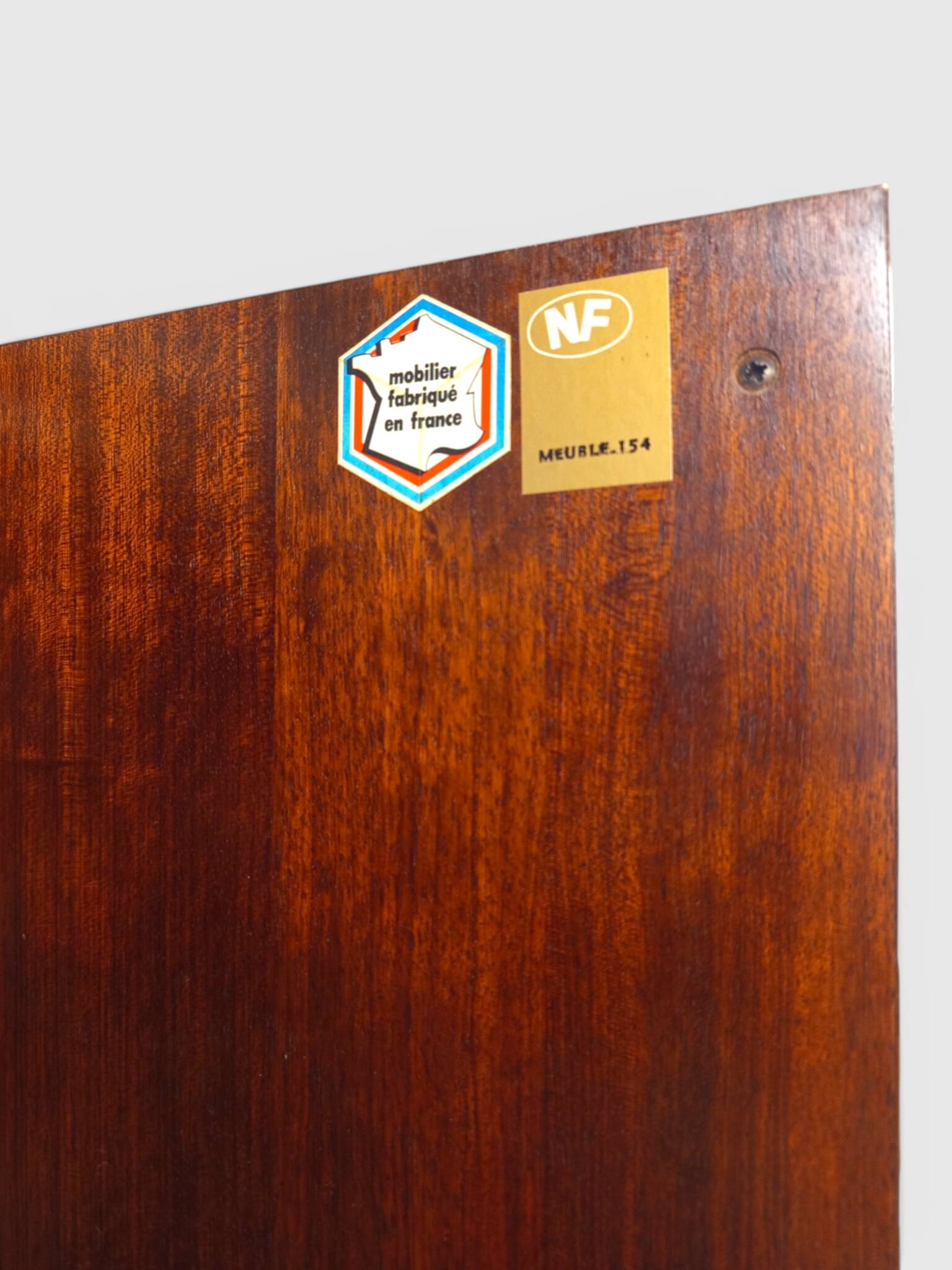Modernist mahogany wardrobe with smoked mirrors (late 1970s)