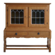 20th-century solid oak display cabinet with a glass front, by a Danish cabinetmaker.
