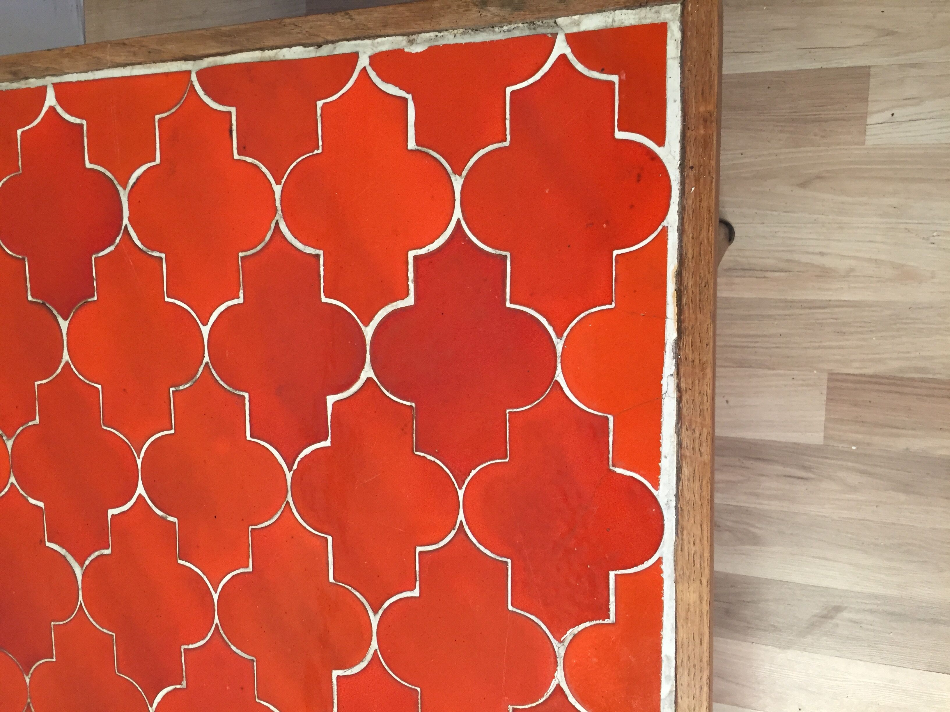 Ceramic and rattan dining table