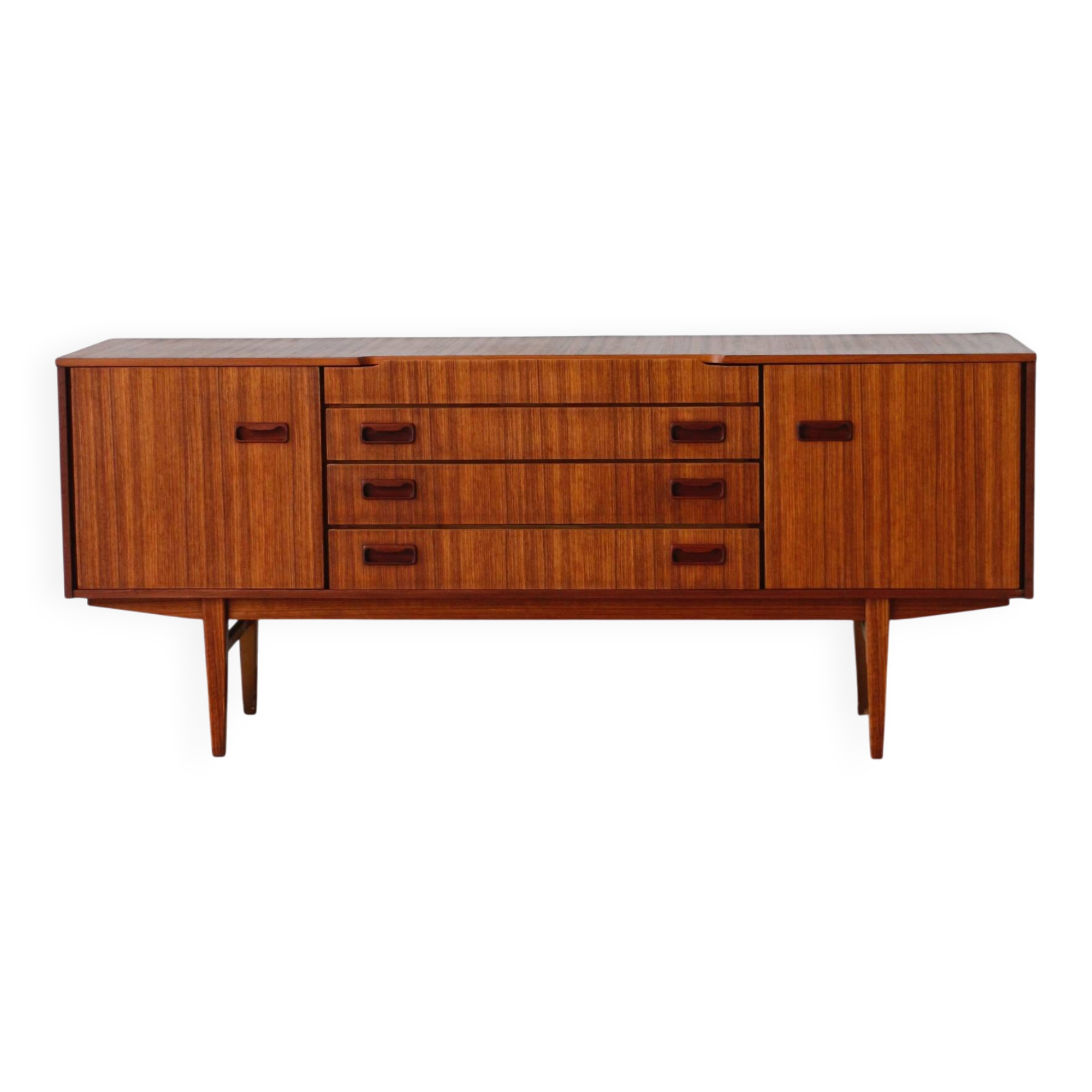 Vintage teak enfilade Beautility | Restored 1960s design