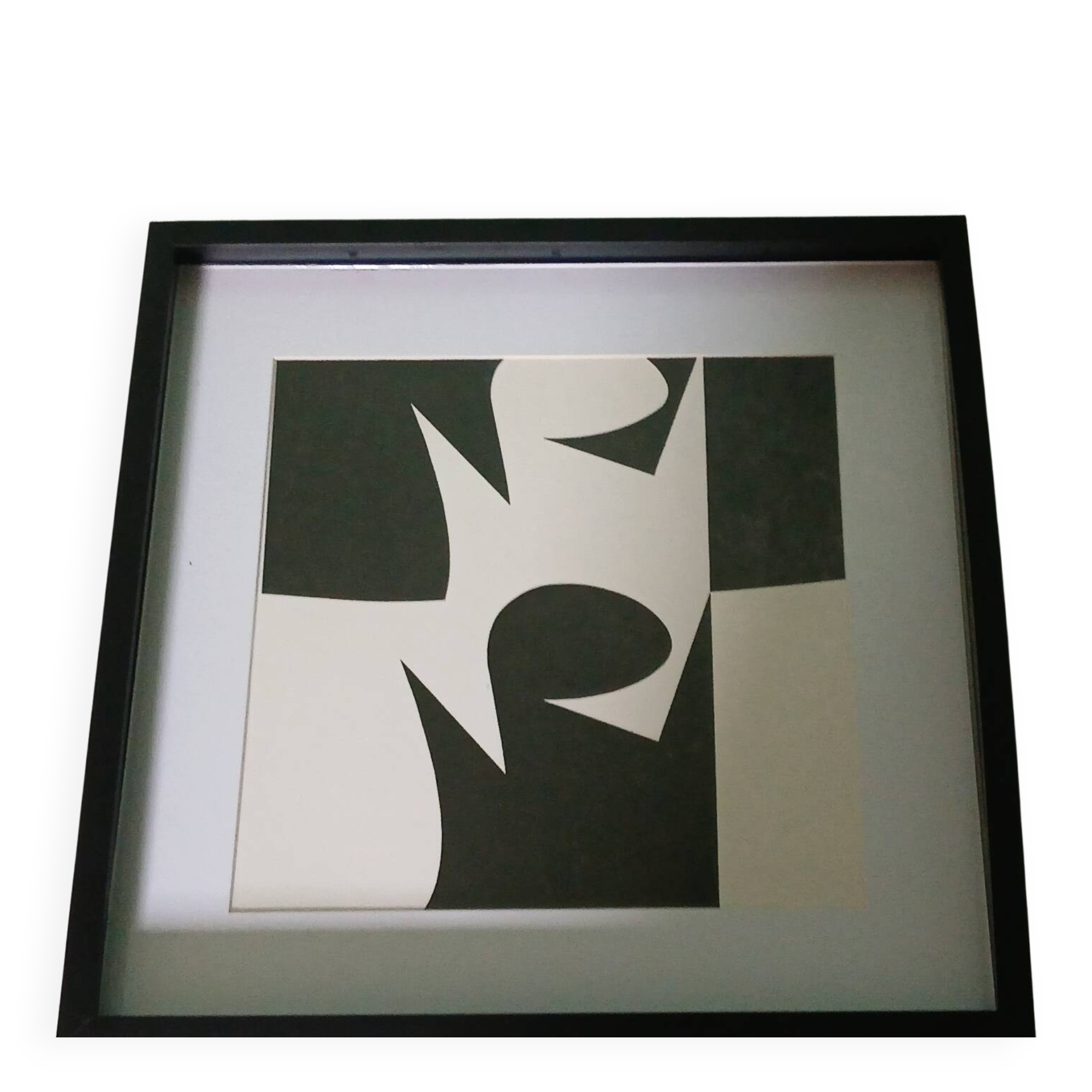 Tableau Vintage Art Optique - Victor Vasarely "Phantom" - Frame 40x40cm