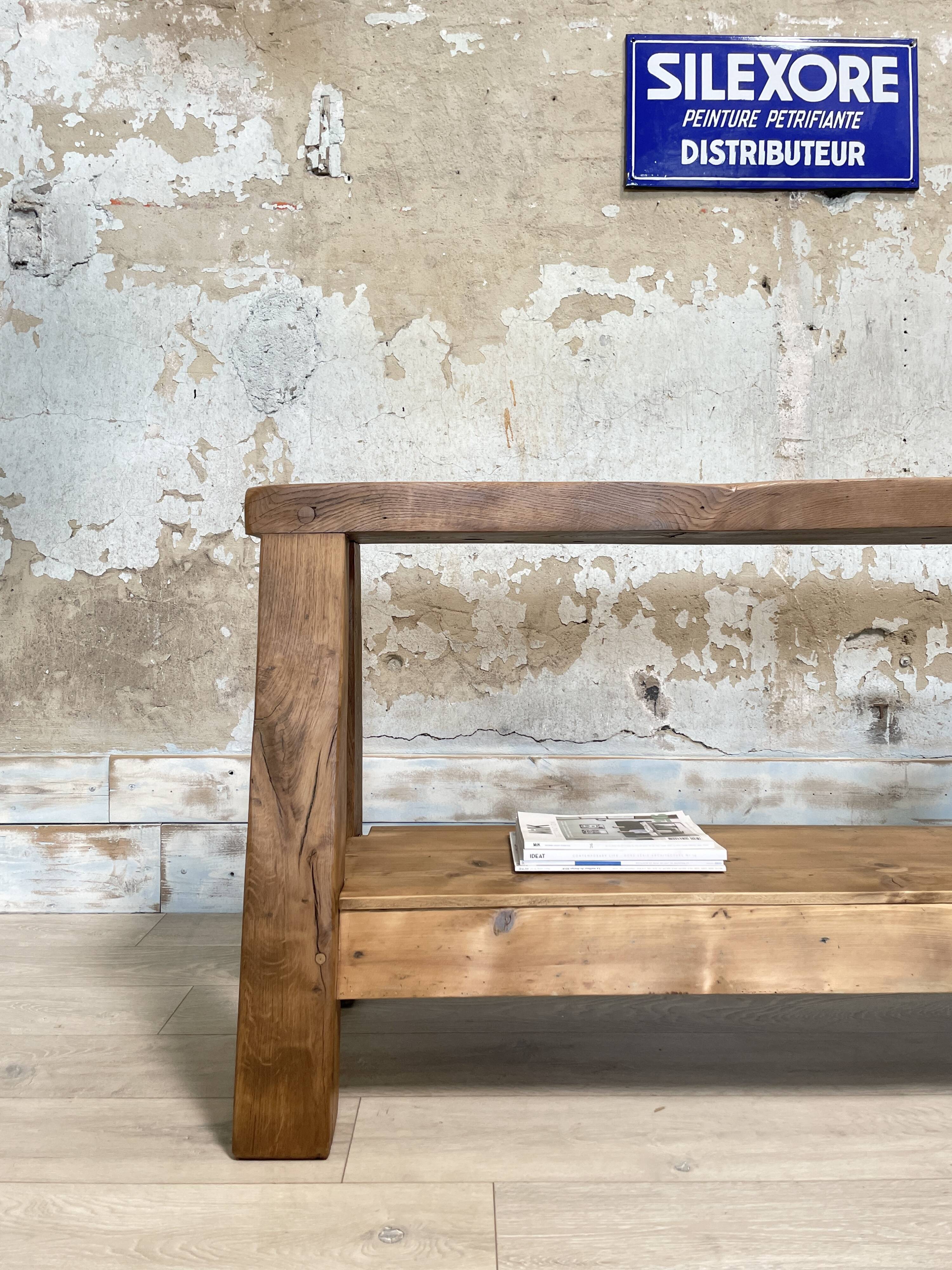 Workshop workbench in solid oak
