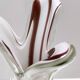 Vase en verre Sommerso soufflé à la main blanc et violet par Fratelli Toso, Italie