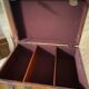 Set 3 old suitcases in papier-mâché and wood from China