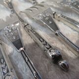 12 silver-plated lunch forks with Manulor Russian-style handles