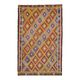 1970s Vintage Turkish Oushak Handmade Wool Cotton Orange Area Rug 160x263