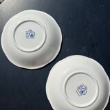 Lot - 2 plates in Gien blue pattern