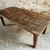 Antique French coffee table – chestnut wood – early 19th century – 82×168×60 cm