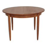 Round extending table, light oak, East Germany, 1960s