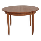 Round extending table, light oak, East Germany, 1960s