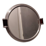 Round mirror tray from the 1930s with handles