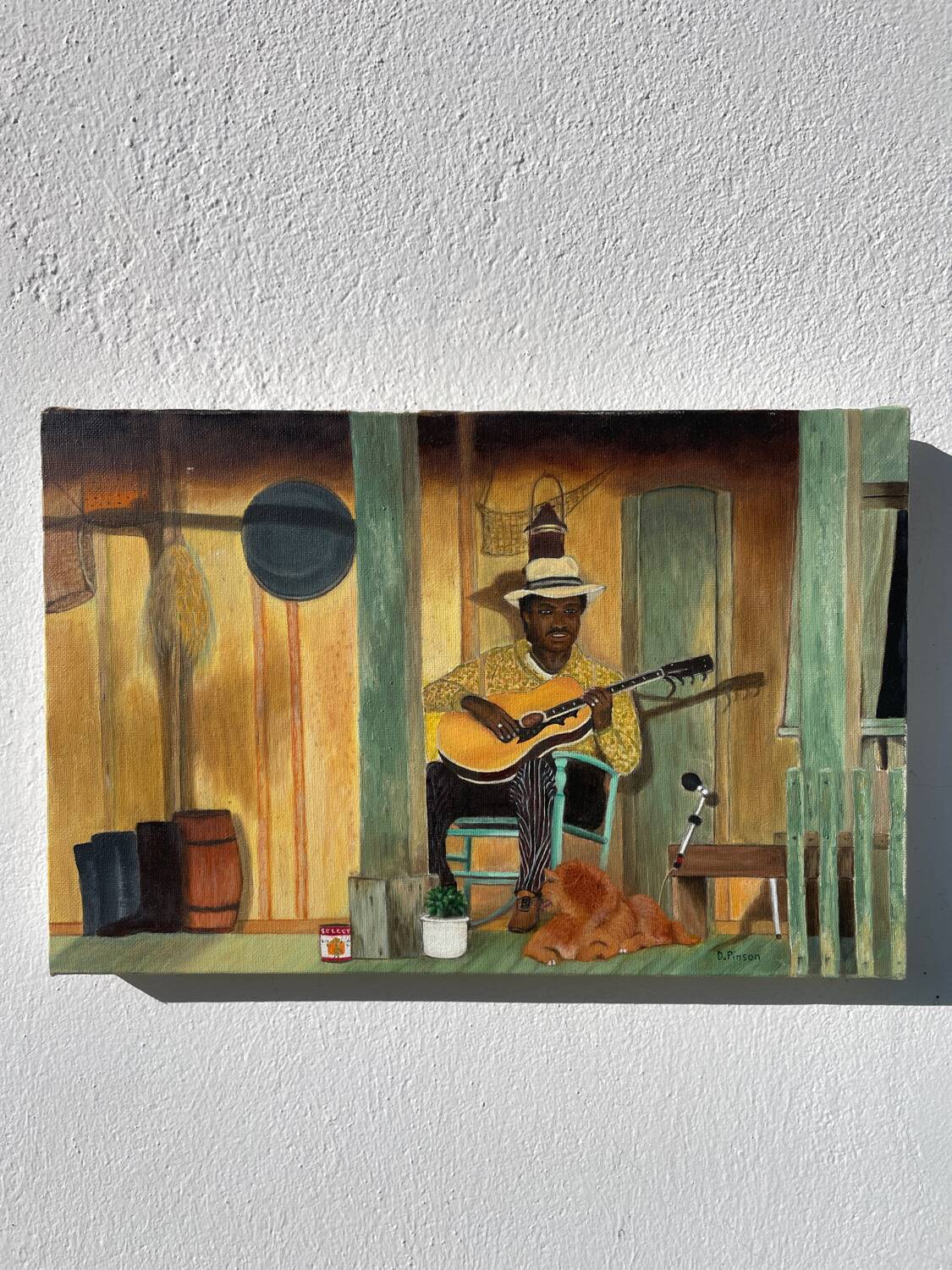 Tableau d’un guitariste signé Pinson