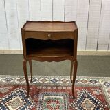 Louis XV style cherry wood bedside table from the 1950s