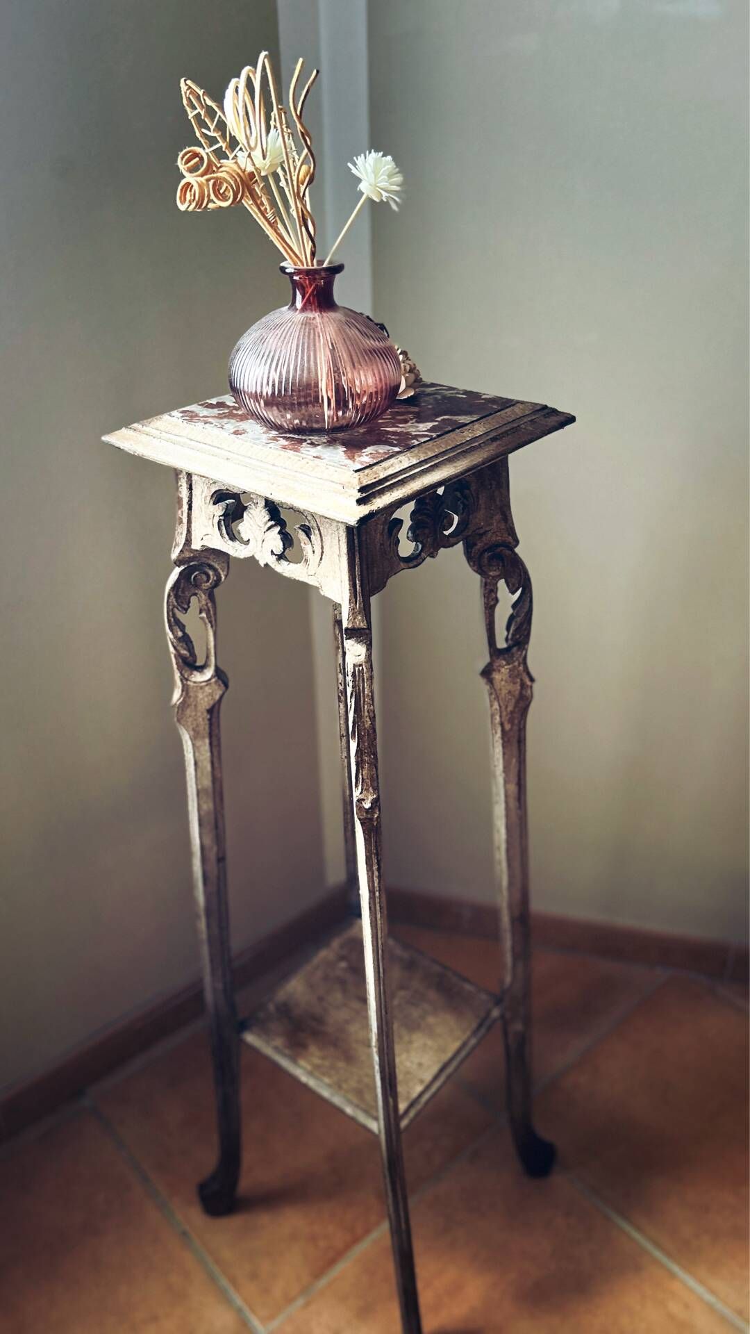 Sellette ancienne patinée – Style Art déco – Charme et authenticité