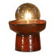 Red ceramic table lamp by Guillerme and Chambron 1980s
