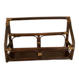 Varnished rattan shelf - vintage