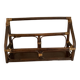 Varnished rattan shelf - vintage
