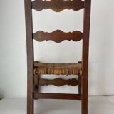 Wood and straw children's chair