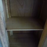 Small rustic country low cabinet in solid light oak