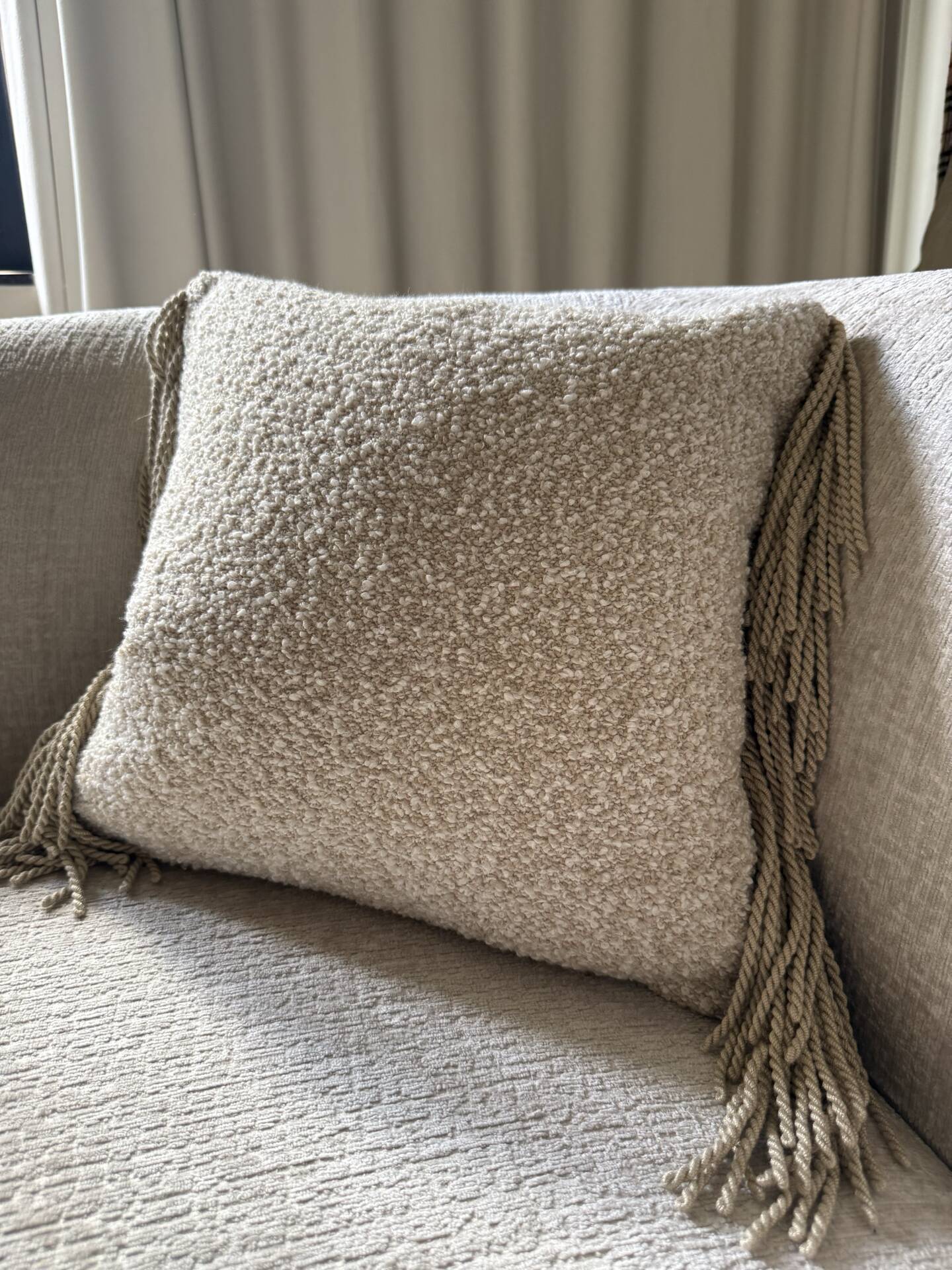 New design cushion "lien" cream - living objects & furniture (55x55)