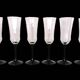 6 coupes à champagne pied noir