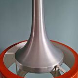 Pair of Scandinavian brushed aluminium pendants, Philips, 1960s