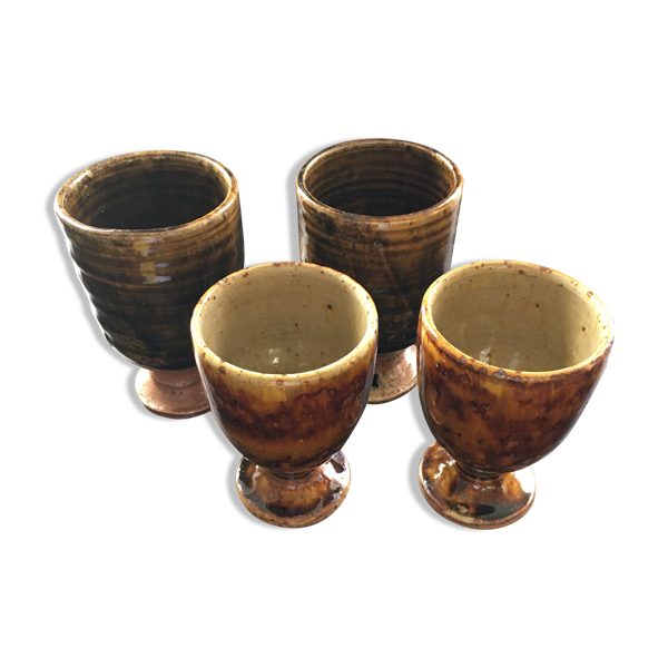Lot 4 mugs en grès