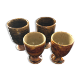 Lot 4 mugs en grès