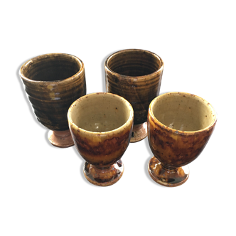 Lot 4 sandstone mugs