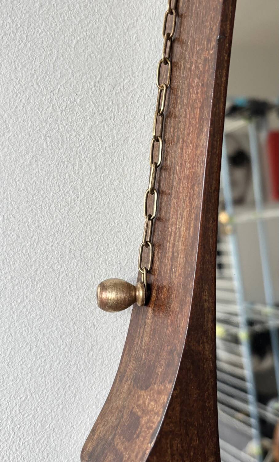 Italian solid teak mirror, 1960