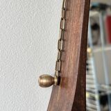 Italian solid teak mirror, 1960