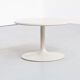 80s Pierrre Paulin metal and wood round sidetable for Artifort