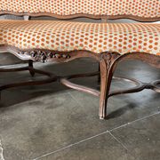 Canapé style Louis XV fin XIX ieme à entretoise