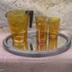 Old mirror tray "Art Deco"