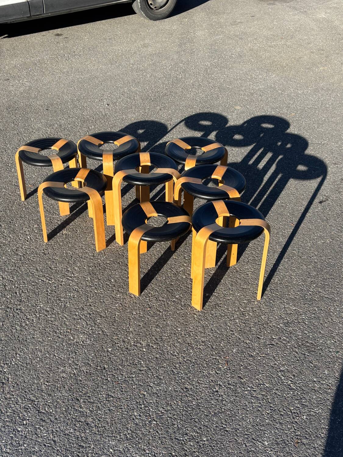 Set of Scandinavian stools TIGESEN SORENSEN