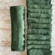 Old tablecloths and its 12 AR monogram damask napkins - 125x186 cm - cotton