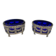 Pair of solid silver salt cellars - Silversmith Léon Lapar 1880