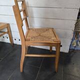 4 straw chairs from the 1950s