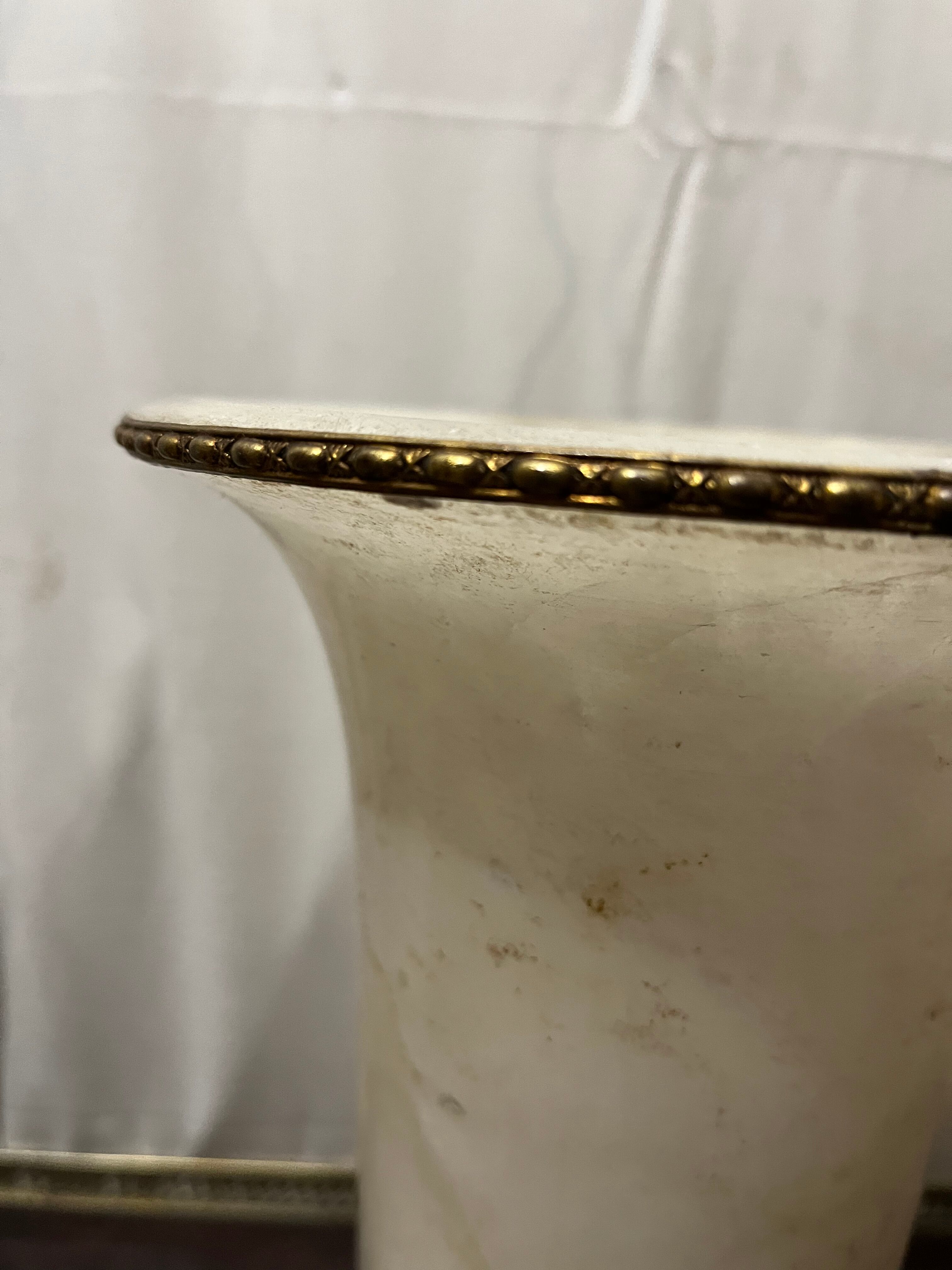 Art deco lamp shape alabaster vase 1930