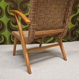 "Wroom & Dreesman 1950 corded armchair"