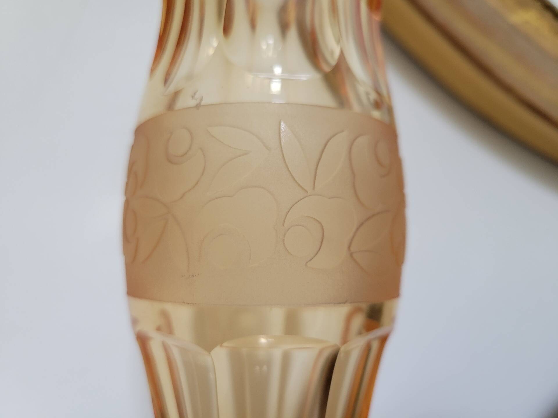 Art Nouveau cut crystal single flower vase