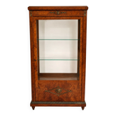Vitrine ancienne en loupe d’orme et bronzés dorés - Style Napoléon III