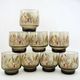 8 smoked glass goblets - Tivoli Luminarc Arcoroc France - vintage 70s